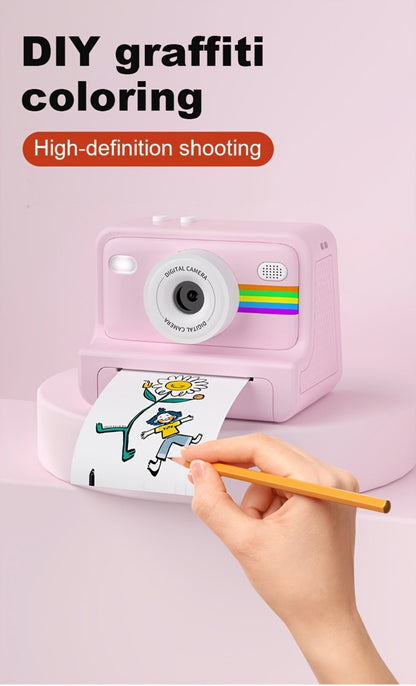 Instant Print Digital Camera with 1-Second Photo Printing | 1080P HD Screen, Selfie & Video Camera, 3 Rolls Paper Included | Portable Travel Camera Gift for Kids, Teens & Adults