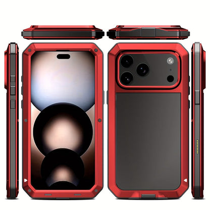 Metal Silicone Heavy Duty iPhone Case Full Body Protection – Anti-Drop Dustproof Shockproof Cover for iPhone 11 12 13 14 15 16 17 Air Plus Pro Pro Max | High-End Fashion Design