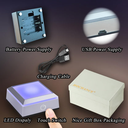 Night Light Rose Floral Acrylic Sign with Color-Changing LED Base and Four Retained Display Styles
