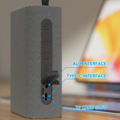Portable Bluetooth Speaker PEICHENG Compact Stereo Model with USB-C, Button Controls and Four Colors
