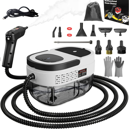 Handheld Steam Cleaner 1500W High Pressure 54.1oz Tank 3-Level Adjustable Portable Steamer for Home Car Furniture Tile Grout Bed Bugs Bathroom Kitchen Floor Upholstery