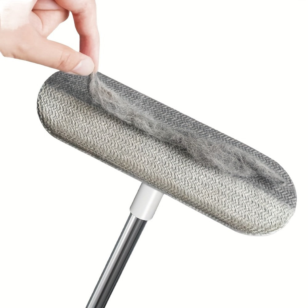 Window Screen Cleaning Brush with 30.7-Inch Telescopic Handle, 6.26-Inch Double-Sided Head and Storage Holder