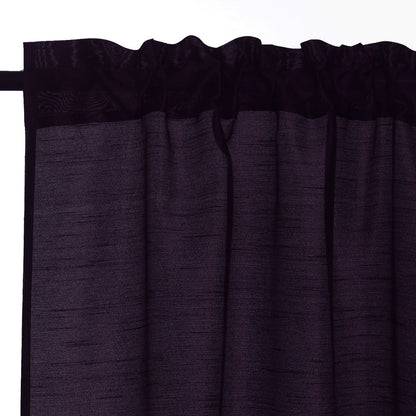 Kitchen Curtains 3 Panels Faux Silk Sheer Tier and Valance Set Rod Pocket 2 Tiers 26x36 inch + Valance 52x14 inch for Kitchen Bathroom Window Drapes