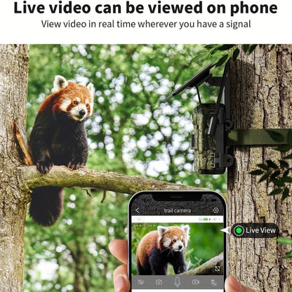 4G LTE Solar Trail Camera with App Alerts, Live View and Built-In SIM in One- to Four-Camera Packs