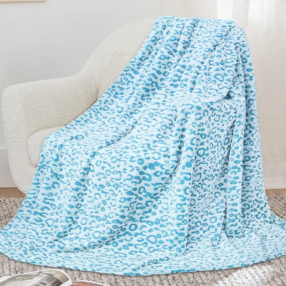 Raised Leopard Pattern Throw Blanket in Five Colors and 14 Listed Size-and-Color Combinations