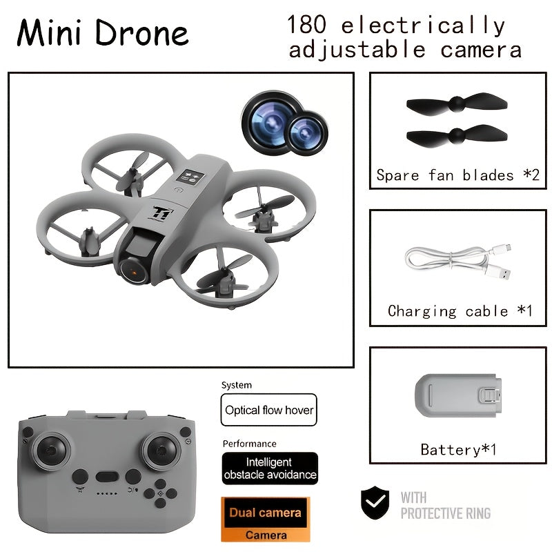 4K RC Airplane Auto Hover Dual Batteries Optical Flow WiFi FPV Camera One-Key Return Roll Anti-Shock Anti-Collision | Remote Control Plane for Kids Adults Beginners | Birthday Christmas Gift