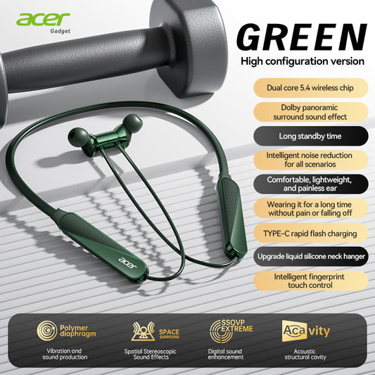 Acer Genuine HiFi TWS Earbuds Extra-Long Standby Deep Bass Low Latency Gaming Noise Reduction Touch Control Lightweight Sports Running In-Ear Comfortable