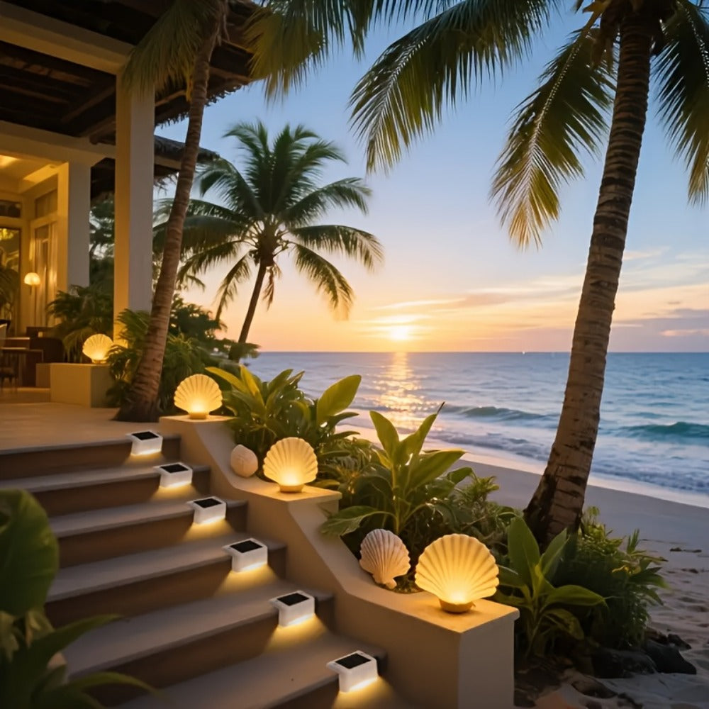 Solar Deck and Step Lights, 8- to 32-Piece Packs in Black, White or Brown with Integrated Panels
