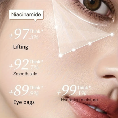 Pink Jar-Style Under-Eye Patches with Wide Finger Tabs and One- or Two-Box Caffeine Package Options