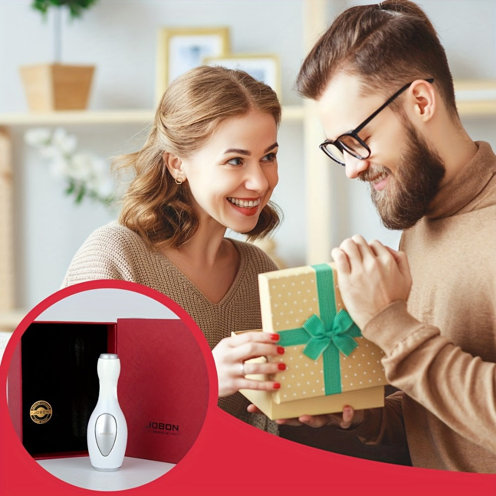 Bowling-Pin-Shape Jet-Flame Butane Lighter with Push-Button Ignition in Two White Checkout Options