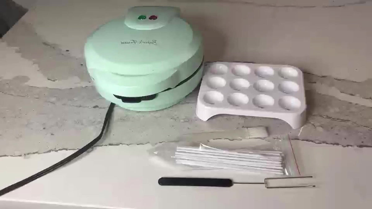 Cake Pop Maker Machine 12-Cavity 1.6 Inch, Electric Cake Pop Set with Flip-Over Even Heating Design