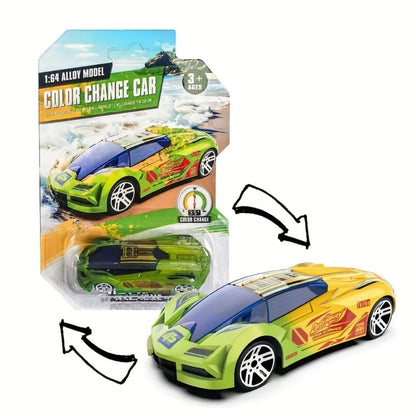 6-Pack Color Changing Die-Cast Toy Cars for Kids – Temperature Sensitive Alloy Vehicles That Change Color in Water, Assorted Styles, Gift for Boys Girls Ages 3-6