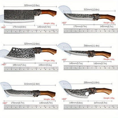 Multi-Piece Kitchen Knife Set with Stainless Steel Labels in Black Three-Piece or Brown Seven-Piece Options