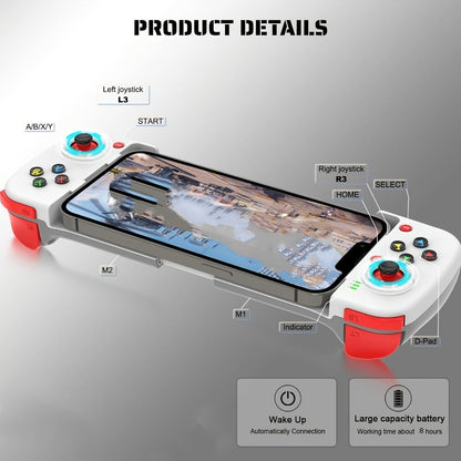 Bluetooth Wireless Gamepad Controller for iPhone Android PC Tablet Steam Deck – Rechargeable, Ergonomic Design, Multiple Colors, Compatible with PUBG COD Mobile Genshin Impact