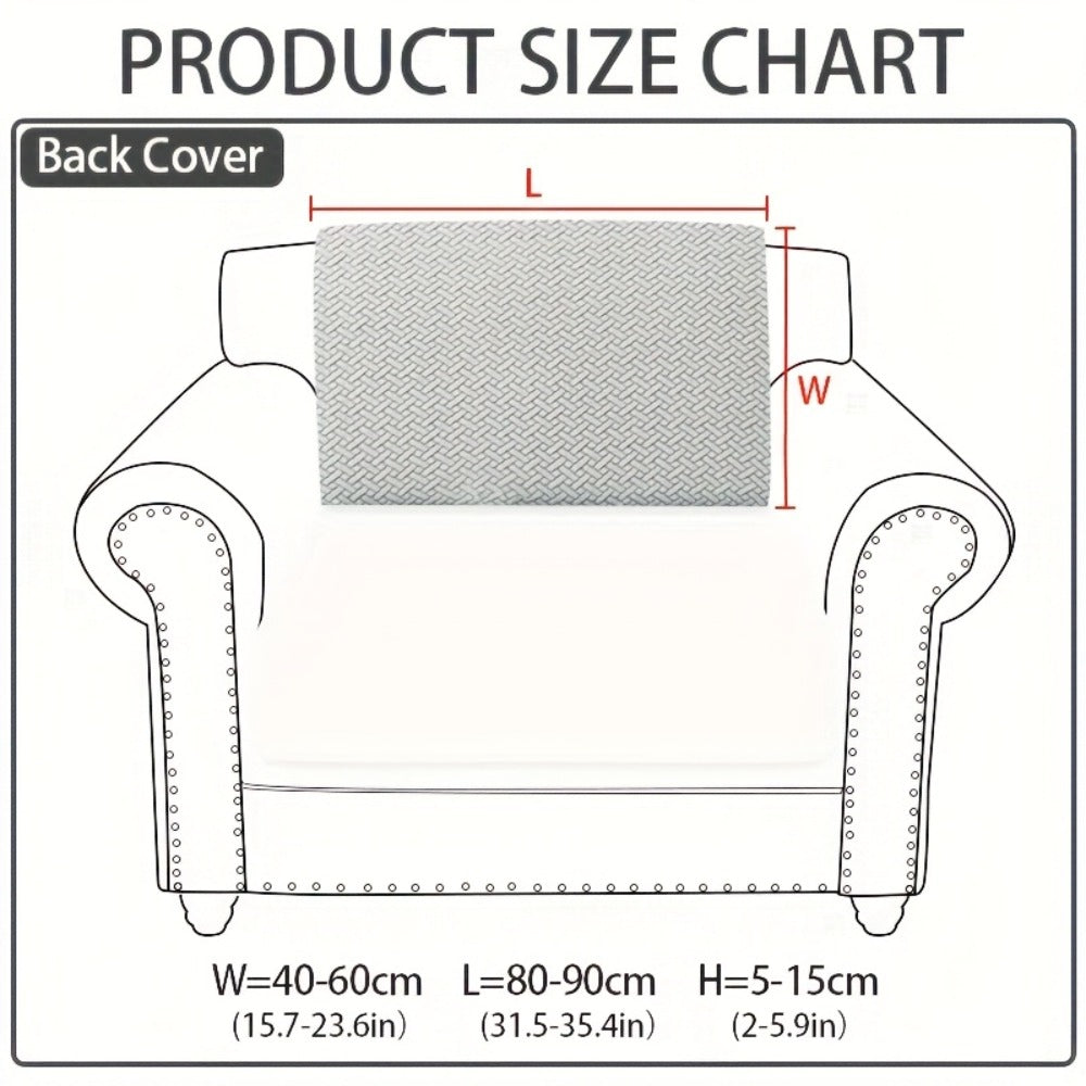 Jacquard Stretch Sofa Cover Non-Slip | Elastic Wear-Resistant Couch Slipcover, Polyester Jacquard Fabric, 1 to 4 Seat Sectional L-Shape, Armrest Backrest, Machine Washable