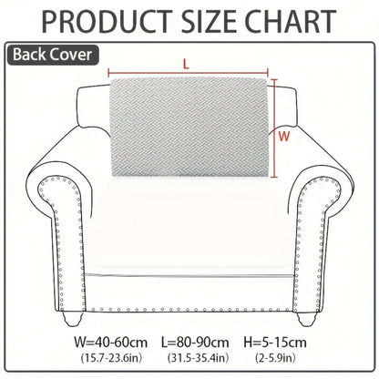 Jacquard Stretch Sofa Cover Non-Slip | Elastic Wear-Resistant Couch Slipcover, Polyester Jacquard Fabric, 1 to 4 Seat Sectional L-Shape, Armrest Backrest, Machine Washable