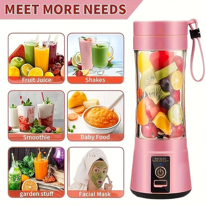 Portable Blender Rechargeable – Mini Personal Juicer for Smoothies, Milkshakes & Juice, USB Charging, Compact & Lightweight for Travel, Outdoor, Camping & Gym, Multiple Capacities & Colors