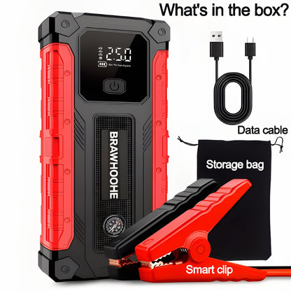160PSI Air Pump Jump Starter 12V – Portable Car Emergency Starter, LED Light & Battery Charger, Winter Essential, 2 Styles