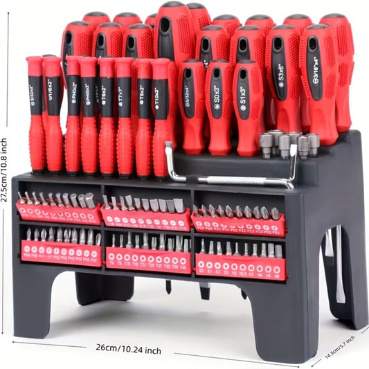 Precision Screwdriver Set Magnetic Insulated - 10/100/126/132 Piece Hex Bit Kit for Electronics Phone Auto Repair DIY with Organized Storage Case