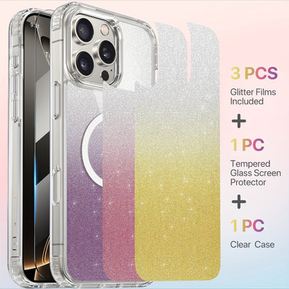 MagSafe iPhone Case with Screen Protector & Camera Lens Protector – N52 Super Magnet Shockproof Clear TPU PC Cover, Anti-Yellow, 3-in-1 Bundle for iPhone 16 16 Plus 16 Pro 16 Pro Max 15 14 13 11