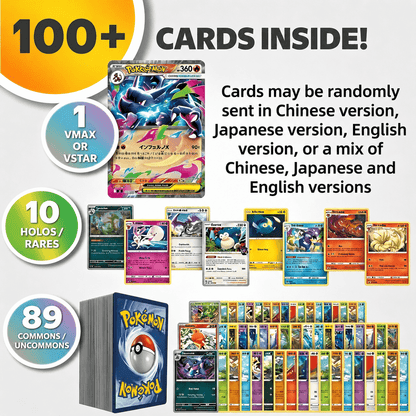 Trading Card Game 100- or 200-Card Character Assortment with Two Source Quantity Options and Mixed Artwork