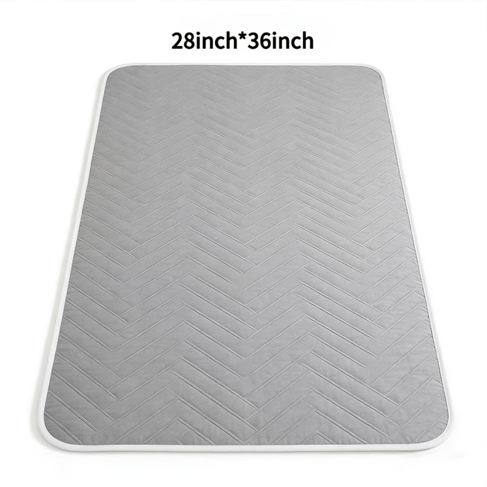 Gray Flat Mattress Protector Pad in Twin, Full, Queen or King Dimension-Labeled Checkout Options