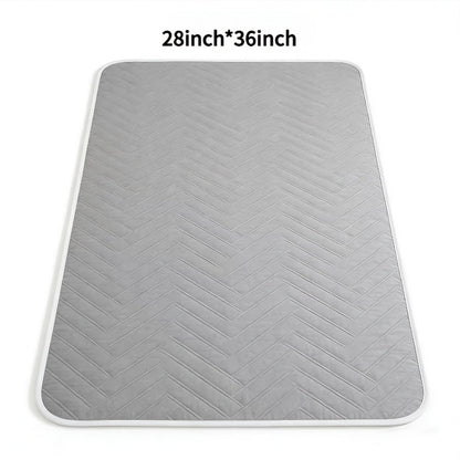 Gray Flat Mattress Protector Pad in Twin, Full, Queen or King Dimension-Labeled Checkout Options