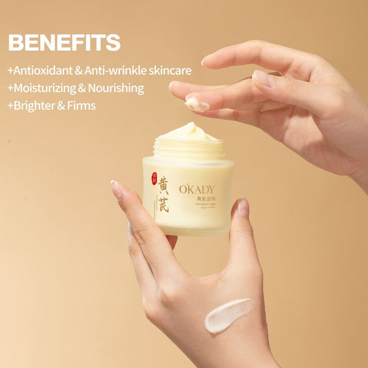 Face Cream Astragalus Root Extract Two-Pack with 100g Per Jar for Morning and Evening Moisturizing