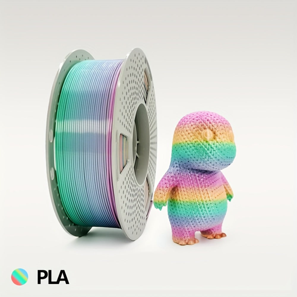 Gryddle PLA Rainbow Filament 1.75mm 0.55LB Color Shift Multicolor Gradient Matte Jelly Crystal Finish Single Extruder FDM Compatible DIY Art Cosplay Gift