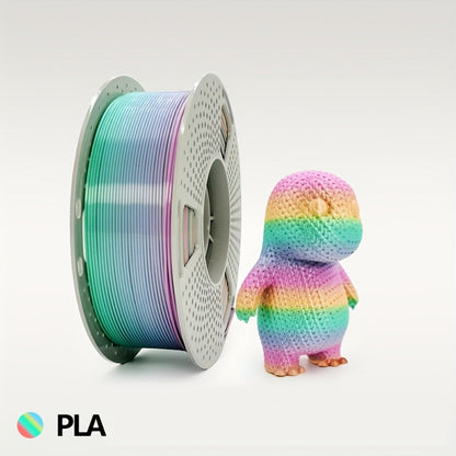 Gryddle PLA Rainbow Filament 1.75mm 0.55LB Color Shift Multicolor Gradient Matte Jelly Crystal Finish Single Extruder FDM Compatible DIY Art Cosplay Gift