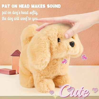 Plush Electric Puppy Toy That Walks & Barks – Interactive Electronic Pet with Soft Plush & Gift Box, Parent-Child Companion, Birthday & Holiday Gift for Kids