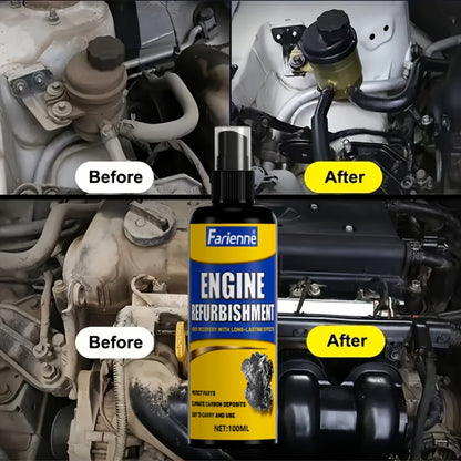 Engine Compartment Restorer Spray 3.38oz with Sponge – Engine Bay Refurbishing Agent, Polishing & Cleaning Spray, Extends Service Life – Fits All Vehicles