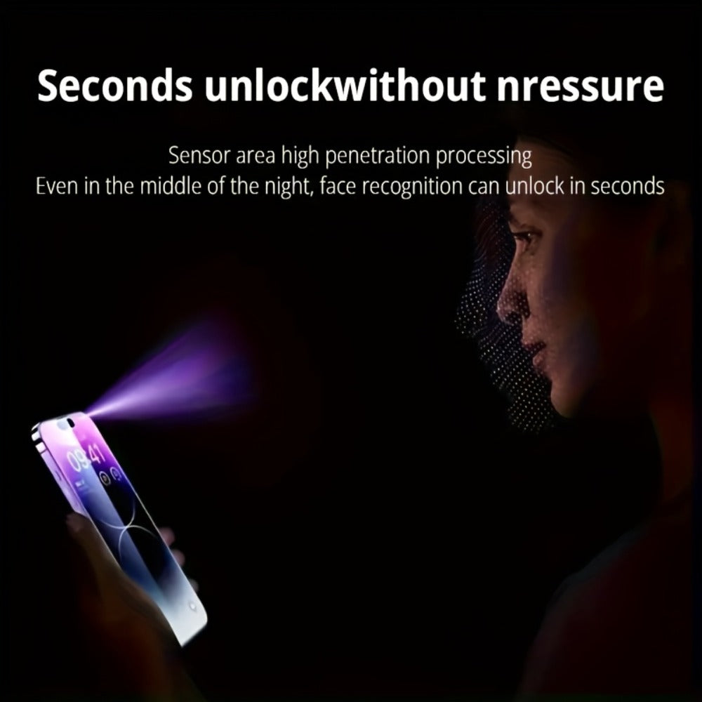 Screen Protector, 8-Piece iPhone Tempered Glass Set with Four Screen Films, Four Camera Lens Covers and Alignment Tools