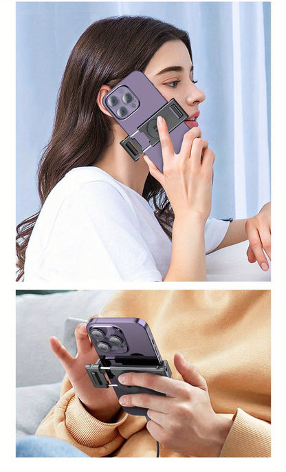 Gesture Control Auto Face Tracking Tripod with 360° Rotation & Wireless Remote No App Required – Smart AI Phone Holder for Vlogging Live Streaming TikTok YouTube Fitness iPhone Android Black Pink
