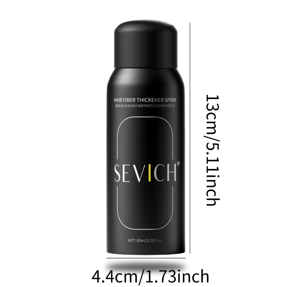 Root Cover Up Spray 80ml Instant Gray Hair Concealer with Plant-Based Fibers | Transfer-Resistant No-Mark Formula | Thicker Fuller Hair Appearance | Black & Dark Brown
