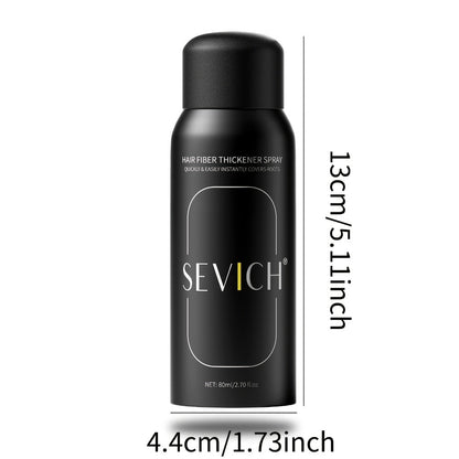 Root Cover Up Spray 80ml Instant Gray Hair Concealer with Plant-Based Fibers | Transfer-Resistant No-Mark Formula | Thicker Fuller Hair Appearance | Black & Dark Brown