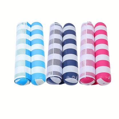 Striped Inflatable Pool Float Hammock Set with Mesh Center and Three-, Eight- or Five-Color Pack Options