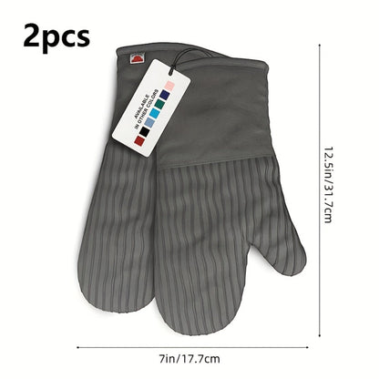 Oven Mitts and Pot Holders Set 6 Piece Heat Resistant Kitchen Gloves Non-Slip Cooking Mitts with Potholder