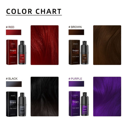 Hair Color Shampoo, Hoegoa Hair 3-in-1 100ml Color Foam with Purple, Black, Red or Brown Options