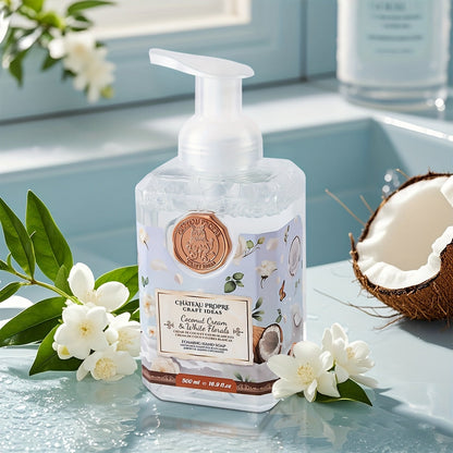 Foaming Hand Soap 500ml Moisturizing Gentle Foam Soap 8 Scents Vanilla Coconut Citrus Floral Fruity Deeply Hydrating Soft Hands All Skin Types Bathroom Kitchen Bedroom Office 1PC 2PCS Value Pack