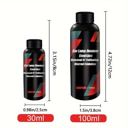 Car Headlight Restoration Kit 300ml – Polishing Paste for Yellowed Oxidized Foggy Headlamps | Scratch Repair & Clarity Refurbish Agent | Easy DIY Application
