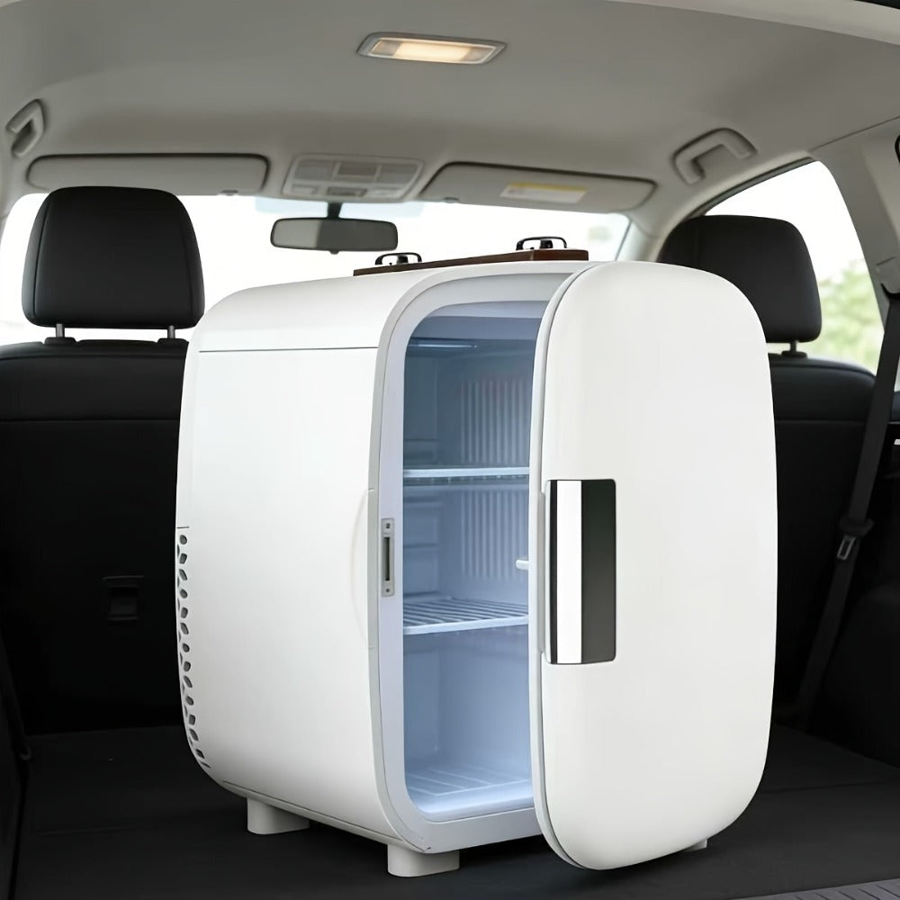 Mini Car Refrigerator, 4 Liter Compact Cooler & Warmer with 120V AC & 12V DC – Portable Mini Fridge for Car, Travel, Outdoor, Bedroom and Home Use, Available in Red and White