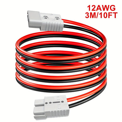 SB50 Anderson Connector Plug with 10FT Wire - Double SB50 Battery Harness Cable for RV, Winch, Trailer, Golf Cart & Electric Vehicle Quick Connect