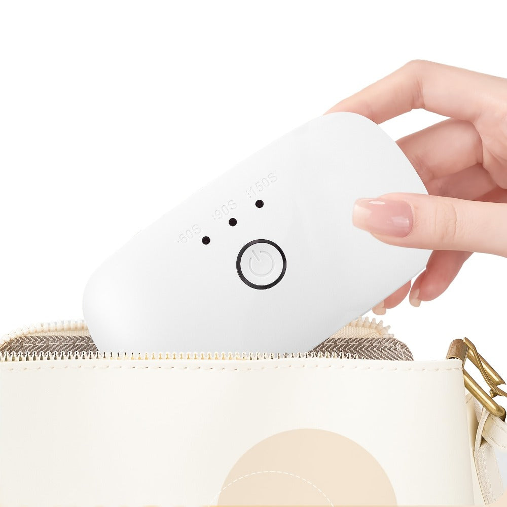 Semi-Cured Nail Sticker Kit with 20 Designs, Portable UV Lamp and Full-Coverage Nail Patches