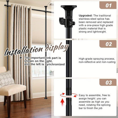 28-114 Inch Tall Room Divider with Tool-Free Assembly and Added Privacy detail image - detail view 10