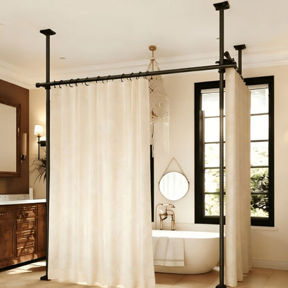28-114 Inch Tall Room Divider with Tool-Free Assembly and Added Privacy detail image