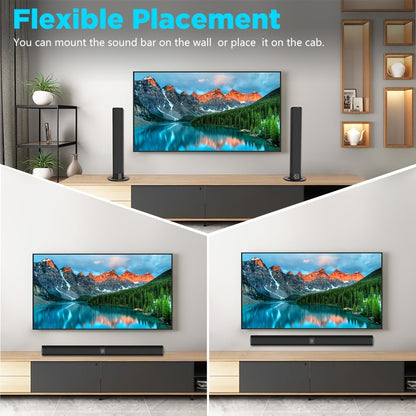Mighty Rock 32-Inch Detachable TV Soundbar and Subwoofer Set with ARC, Optical, AUX and Remote Control