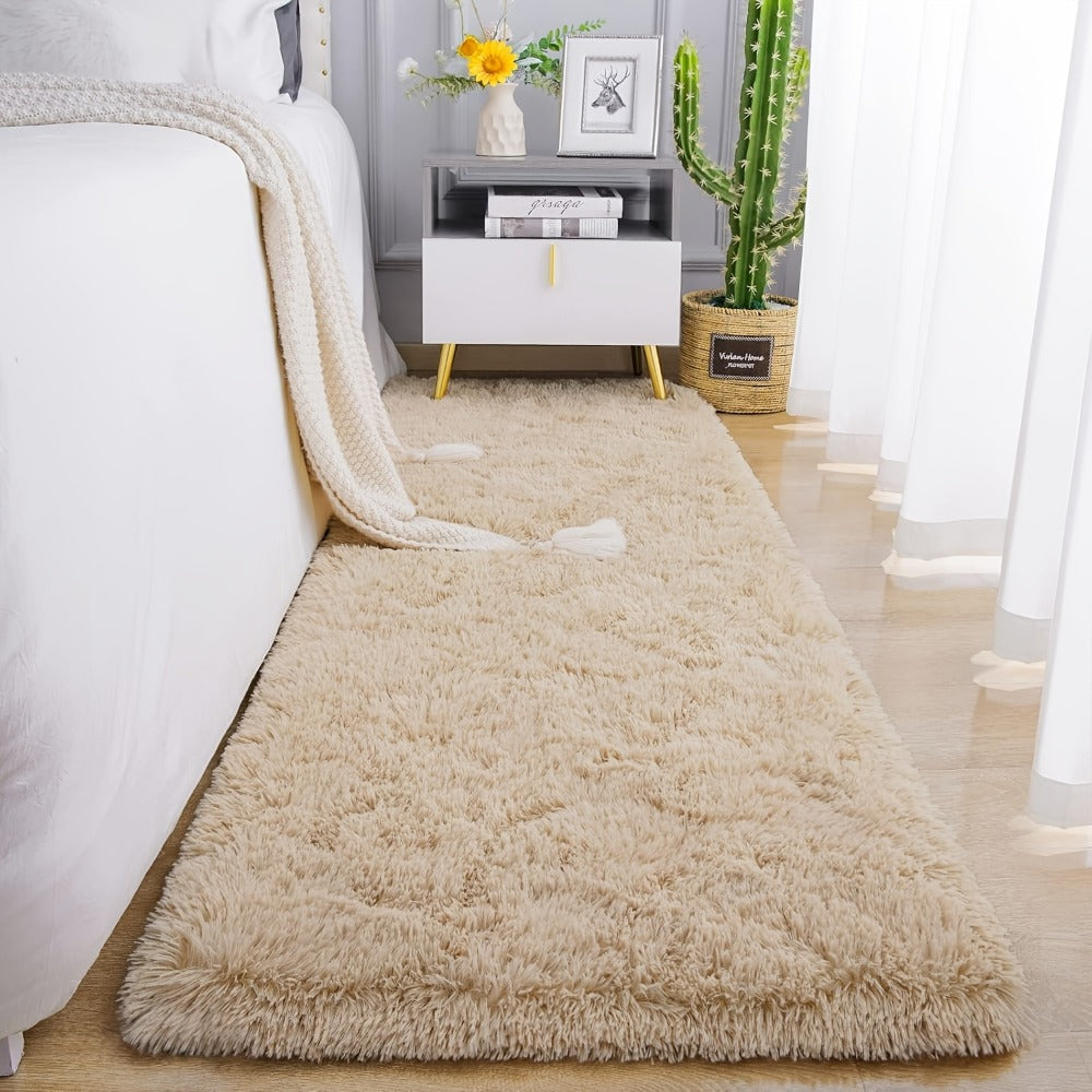 Area Rug Fluffy Tie-Dye Machine-Woven Mat at 1000 g/m² in Eight Colors and Three Indoor Sizes