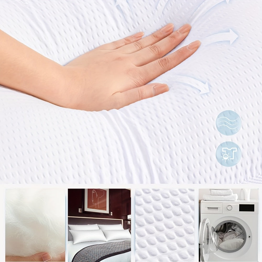 Cooling Bed Pillows Ultra-Soft Hollow Fiber Fill with 3D Airflow Technology – Hotel-Grade Breathable Support for All Seasons | Standard Queen King | 2 or 4 Pack