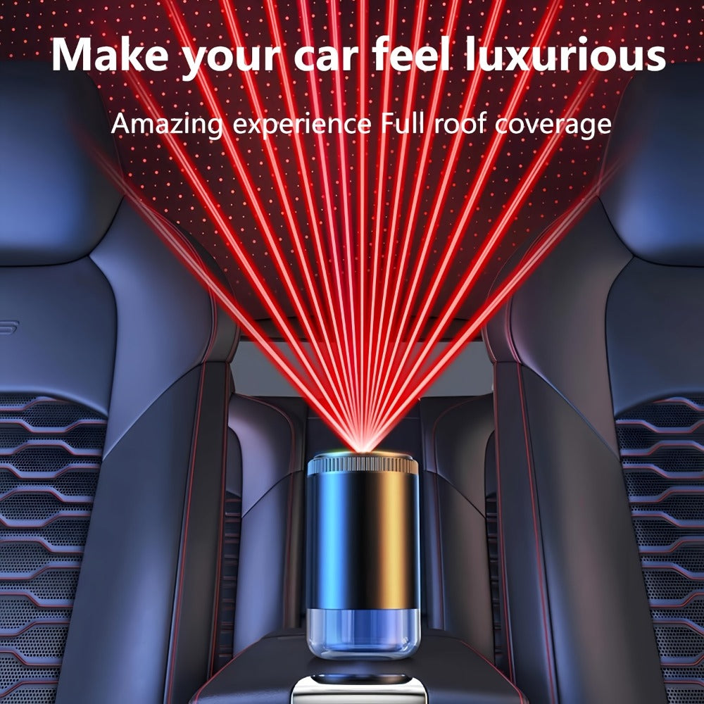 Car Air Freshener Starry-Light Rechargeable Diffuser with 11 One- and Three-Bottle Fragrance Bundle Options